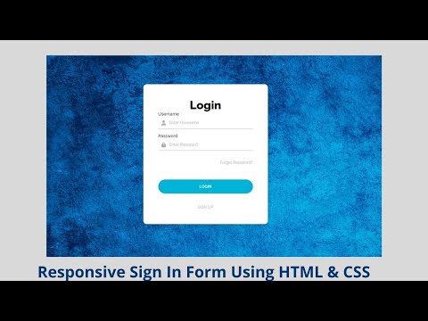 Create Responsive Sign in form using only HTML & CSS | step by step