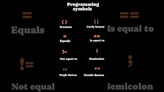 Programming symbols❤️ #programminglanguage #lovecoders #webdevelopment