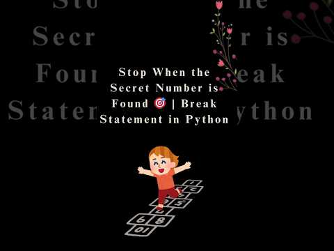 Python Break Statement Example 🔥 | Stop at 7 While Printing 1 to 10!