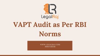 What Is VAPT Audit As Per RBI Norms | LegalRaj.com
