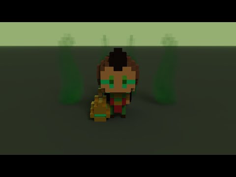Illaoi Chibi Voxel Art | League of Legends | LoL FanArt