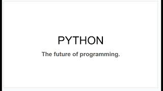 "Introduction to Python Programming | Simplifying Code for Everyone"
