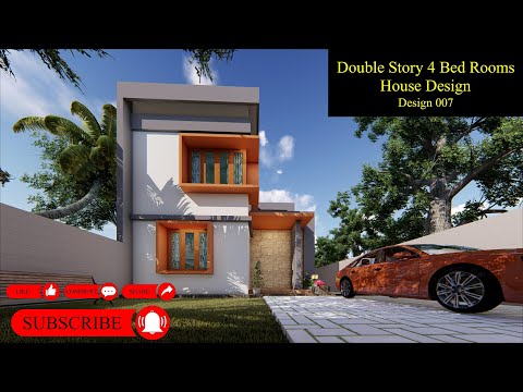 Double Storey 4 Bedroom 3D House Design (Design 007)