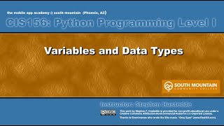 Python 01B - Variables and Data Types