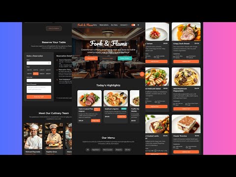 ✨ Responsive Restaurant Website | HTML CSS JavaScript ✨