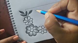 Border design by pencil || Border design for project ||front page border design project work designs