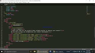 Coding for make a design simple form by html in static web page