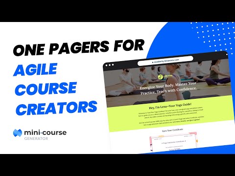 How to Create a Landing Page for Your Online Courses Fast | Great for Agile Course Creators
