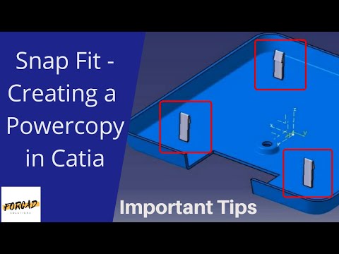 CatiaV5 | Snap Fit | Creating Powercopy in Catia | CatiaV5 Tutorials | Powercopy in CatiaV5