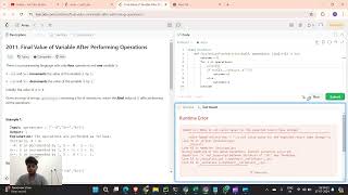 2011.Final Value of Variable After Performing Operations || Leetcode DSA in python ||Leetcode Lists