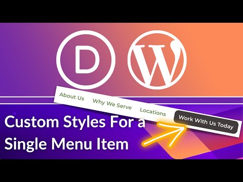 Divi Theme Tutorial: Apply Custom Styles to WordPress Menu Item with CSS