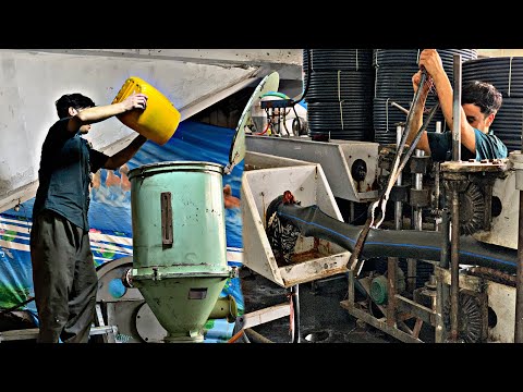 How to make water pipes from waste plastic in a factory