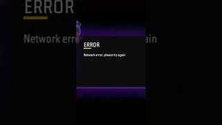 Free Fire "Network Connection Error" Problem Solution || Network Error Problem Fix 2025#shrot