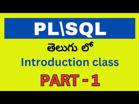PL/SQL Telugu Tutorial | Oracle PL/SQL Full Course | Beginners to Advanced