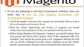 Why is Magento Ecommerce development a preferred choice?