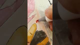 Coloring Goku Black! #anime #art #drawing