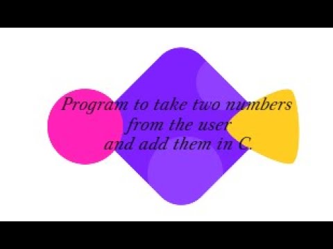 A Program to take two numbers from the user and add them in C.