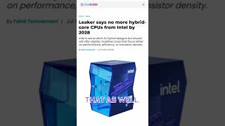 Intel Are Getting Rid of THIS?! #technews