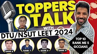 DTU/NSUT BTECH LEET 2024 RESULT OUT!! TOP 10 RANK ME 5 GCCIANS!! DTU/NSUT LEETCOACHING SYLLABUS TIPS