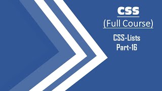 16.CSS-Lists||Part-16||Step by Step CSS Tutorials..