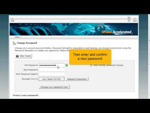 How to change your cPanel password
