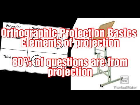 Engineering graphics for polytechnic and Btech || Orthographic projection || Elements of projection
