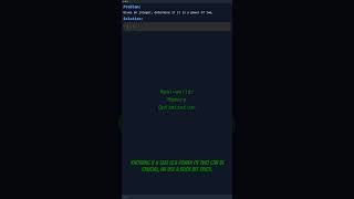 Power of Two? One Bit Trick to Know! | Bit Manipulation Easy  Optimization