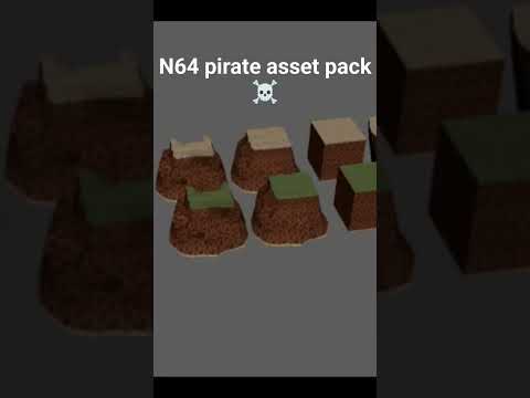 #Unity - Unreal game dev  N64 style pirate asset pack #gamedev #pirates #indiegame #n64 #indiegame