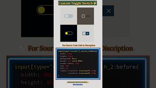 CSS Animated Toggle Switch 🔥 | Day 18 #shorts