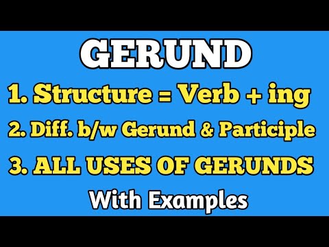What is a Gerund. Uses of Gerunds/Types of Gerunds. Gerund and Participle. Functions of Gerunds.