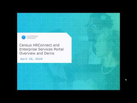 Census HRConnect and Enterprise Services Portal Overview and Demo