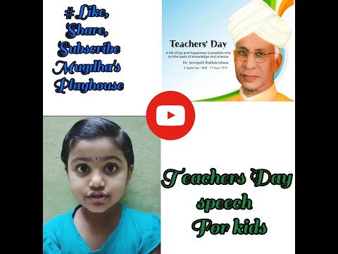 #Teacher's Day / speech for # kids # kids Activity# short #song of  Teacher's Day......