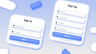 Claymorphism Sign In | Up Form Design | HTML, CSS,  JS