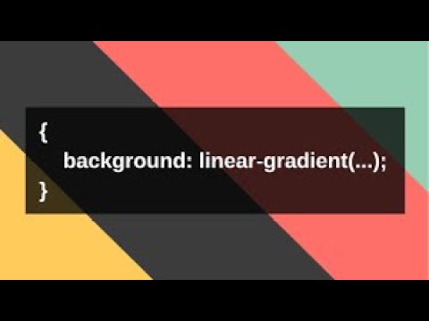 linear gradient background-color css and html