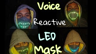 LED Face Mask||With Voice Reactive Expressions|| HOW TO MAKE......