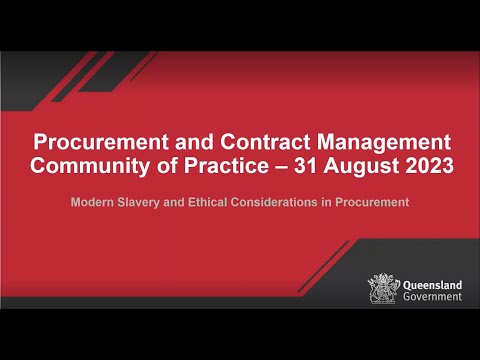 Procurement and Contract Management Community of Practice - Recording