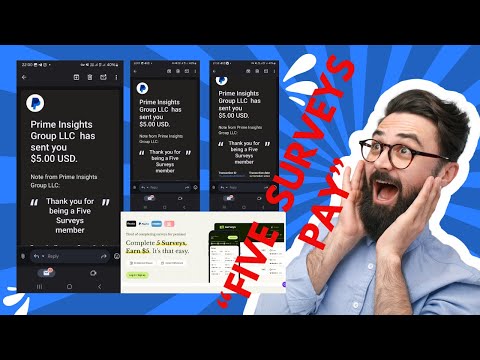 Five Surveys and Primeopinion it real Pay.