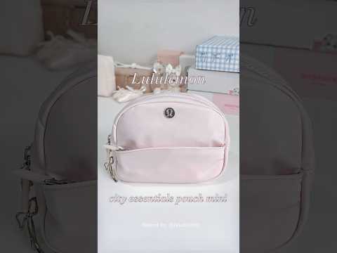 what’s in my pouch ft. lululemon #unboxing #coquette #balletcore #lululemon #pink #essentials