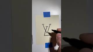 How to draw the Louis Vuitton logo