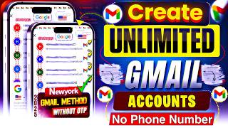 Unlimited Gmail Account Without Phone Verification | Unlimited Gmail Create Method 2025 Create Gmail