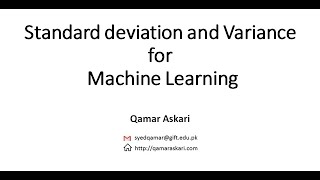 Standard Deviation and Variance for Machine Learning (Urdu)