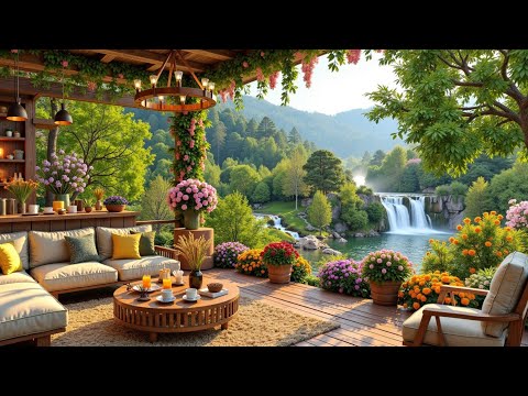 Spring Jazz Vibes ~ Cozy Forest Cafe Ambiance Music for Relaxation & Chill