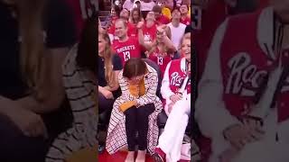 The mascot couldn't believe he met Emilia Clarke from Game of Thrones