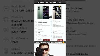 Poco x7 pro vs Poco F6 comparison #techshorts