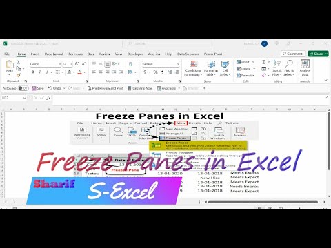 Freeze Panes in Excel || Freeze Specific Column & Row