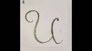 Calligraphy of Letter U !❤️ #calligraphicalphabets #artofletters #cursivefont #viralshort #learnig