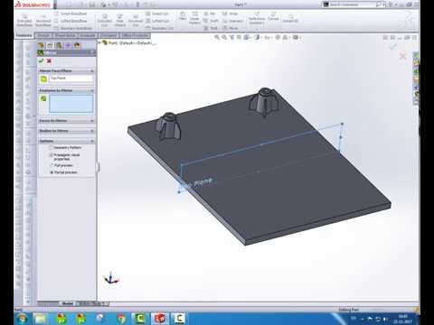 How To Use Mounting Boss Tool In Solidworks.