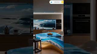 Waves, Lights, and Levitation – Kitchen 3025#shorts #designshorts #aihomedesign #futuristichome