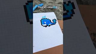 🐳Pixel art ideas🌊 #pixel #pixelart #pixelartideas #art #roomdecor #cute #drawing