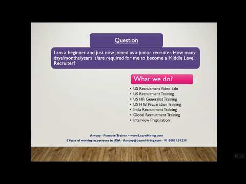 How to become a middle level recrutier